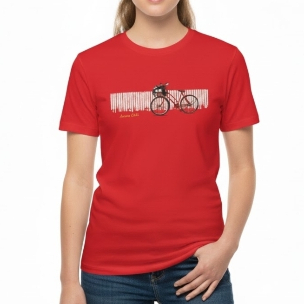 Bicycle T-shirt Mountian Khakis Urban Bike T-shirt Size Small Orange